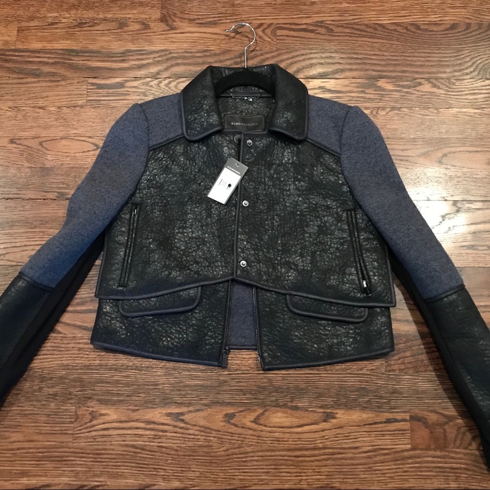 Women’s mixed leather jacket